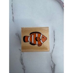 New Cartoon Clownfish Rubber Stamp